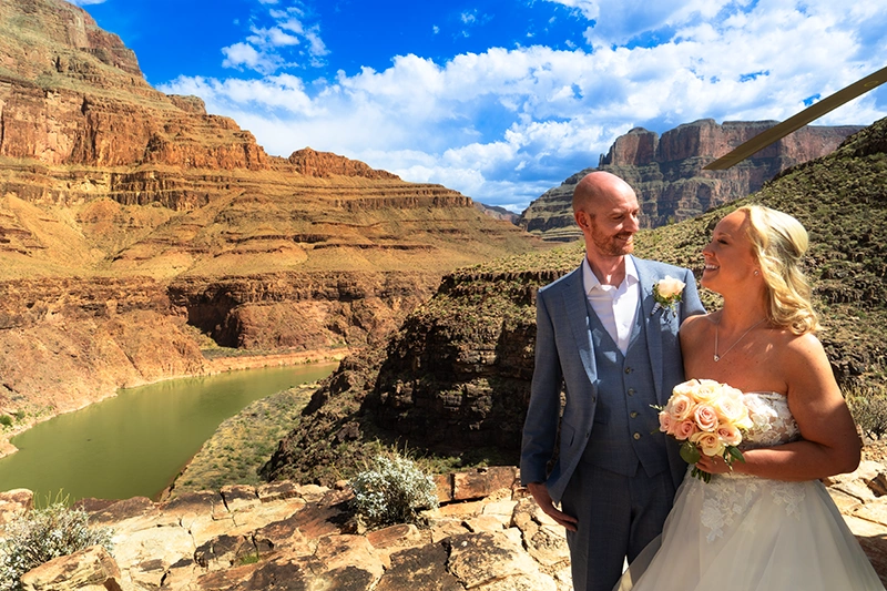 Wedding ceremony by the Colorado River